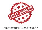 Fully Booked Rubber Stamp Seal Vector
