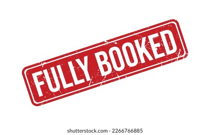 Fully Booked Rubber Stamp Seal Vector