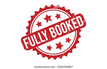 Fully Booked Rubber Stamp Seal Vector