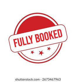 Fully Booked Rubber Stamp Seal Vector