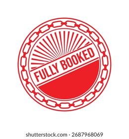 Fully Booked Rubber Stamp Seal Vector