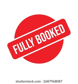 Fully Booked Rubber Stamp Seal Vector