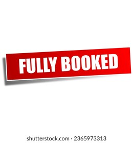 fully booked signs vector illustration