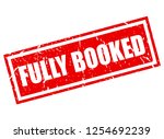 Fully booked vector stamp isolated on white background