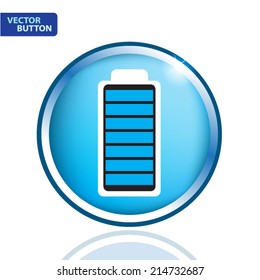 Fully charged battery. blue icon