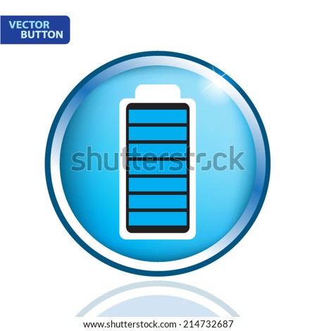 Fully charged battery. blue icon