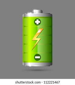 Fully charged green battery icon