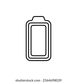 fully charged icon vector symbol isolated