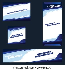 fully editable abstract background in dynamic blue layout design