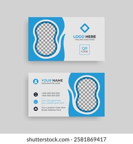 Fully editable business card design for a clean and modern identity