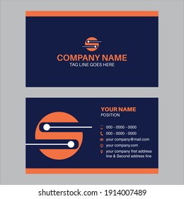 Tarjeta de visita y tarjeta de visita totalmente editable, simple, moderna, tarjeta de nombre de elemento 