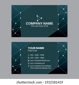 Tarjeta de visita y tarjeta de visita totalmente editable, simple, moderna, tarjeta de nombre de elemento 
