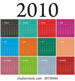fully editable calendar 2010