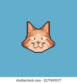 Fully editable cat head vector illustration pixel art for game development,
graphic design, poster and art.