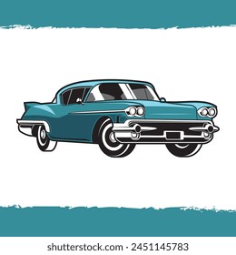 Fully editable classic car vector