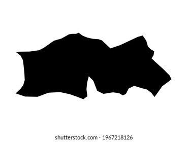 Fully editable, detailed vector map of Baucau,Distrito Bacau,East Timor. The file is suitable for editing and printing of all sizes.