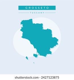 Fully editable, detailed vector map of Grosseto,Provincia di Grosseto,Italy. The file is suitable for editing and printing of all sizes.