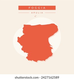 Fully editable, detailed vector map of Foggia,Provincia di Foggia,Italy. The file is suitable for editing and printing of all sizes.