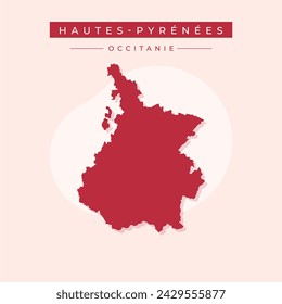 Fully editable, detailed vector map of Hautes-Pyrénées,Departement des Hautes-Pyrenees,France. The file is suitable for editing and printing of all sizes.