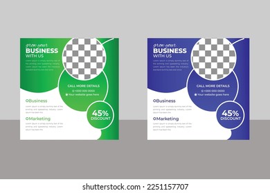 Fully Editable Digital Marketing Business Social Media Post Banner template