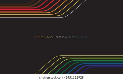Fully editable futuristic abstract and techno style backgroud vector