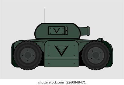 Fully Editable Green War Tank