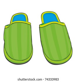 Fully Editable Illustration Home Slippers Stock Vector (Royalty Free ...