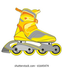 fully editable   illustration of isolated roller skates