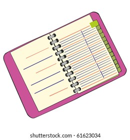 fully editable  illustration notebook