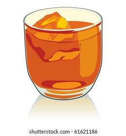 fully editable   illustration whiskey glass