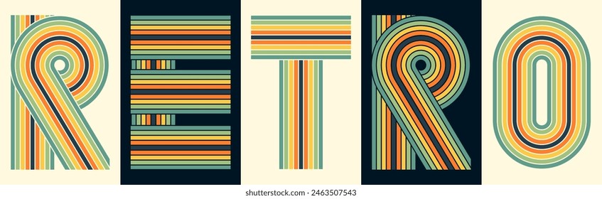 Fully editable linear text effect style