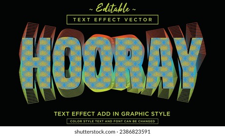 Fully editable pattern style text effect vector with attractive colors