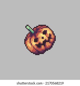 Fully editable pixel art vector illustration halloween pumpkin for game development,
graphic design, poster and art.
