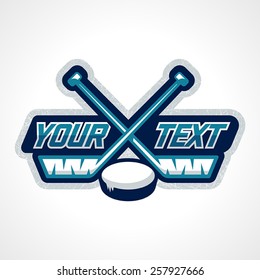 Fully editable professional hockey logo. This logo has area to key in your team's name. 