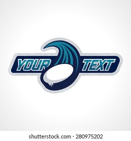 Fully editable professional hockey logo. This logo has area to key in your team's name. 