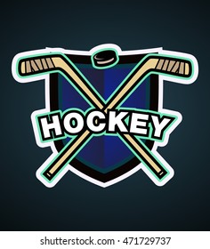 Fully editable professional hockey logo. This logo has area to key in your team's name. Hockey team logo, badge or design element