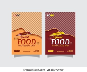 Fully editable and scalable food flyer template design.