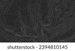 Fully editable and scalable vector illustration of topographic map on a dark background. Great as an abstract background.