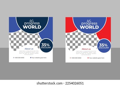 Fully Editable Square Flyer, Holiday and Tour Advertising Banner Design, Traveling Social Media Post, Holiday Tourism Marketing Web Banner Poster for Travelling Agency Business Offer.