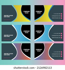 Fully editable Template.
 Vector EPS Adobe Illustrator  Business Card 