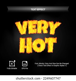 fully editable text effect, fire Text Styles.