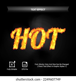 fully editable text effect, fire Text Styles.