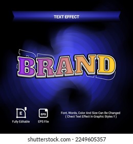 fully editable text effect, modern Text Style