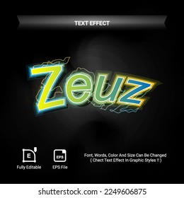 fully editable text effect, modern Text Style