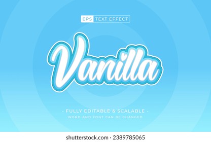 Efecto de texto totalmente editable Estilo vanilla 3d