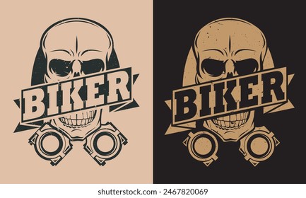 Vector totalmente editable EPS 10 Outline of Biker - Bike Lover T-Shirt Diseña una Imagen adecuada para camisetas, tazas, bolsos, tarjetas de póster y mucho más. El paquete es 4500* 5400px