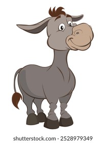 Um arquivo vetorial totalmente editável com um personagem burro 2D colorido com partes móveis separadas para uma animação fácil. O tamanho e as cores podem ser ajustados sem perder a qualidade.