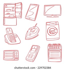 fully editable vector illustration of home appliance