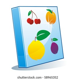 fully editable vector illustration of isolated colored binder