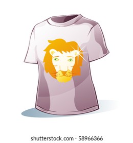 fully editable vector illustration of isolated kid t-shirt
